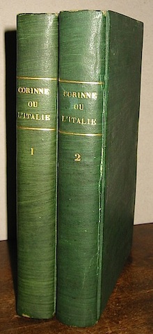 Madame de Stael Holstein Corinne ou l'Italie. Tome premier (e Tome second) 1807 Paris à  la Librairie Stéréotipe, chez H. Nicolle